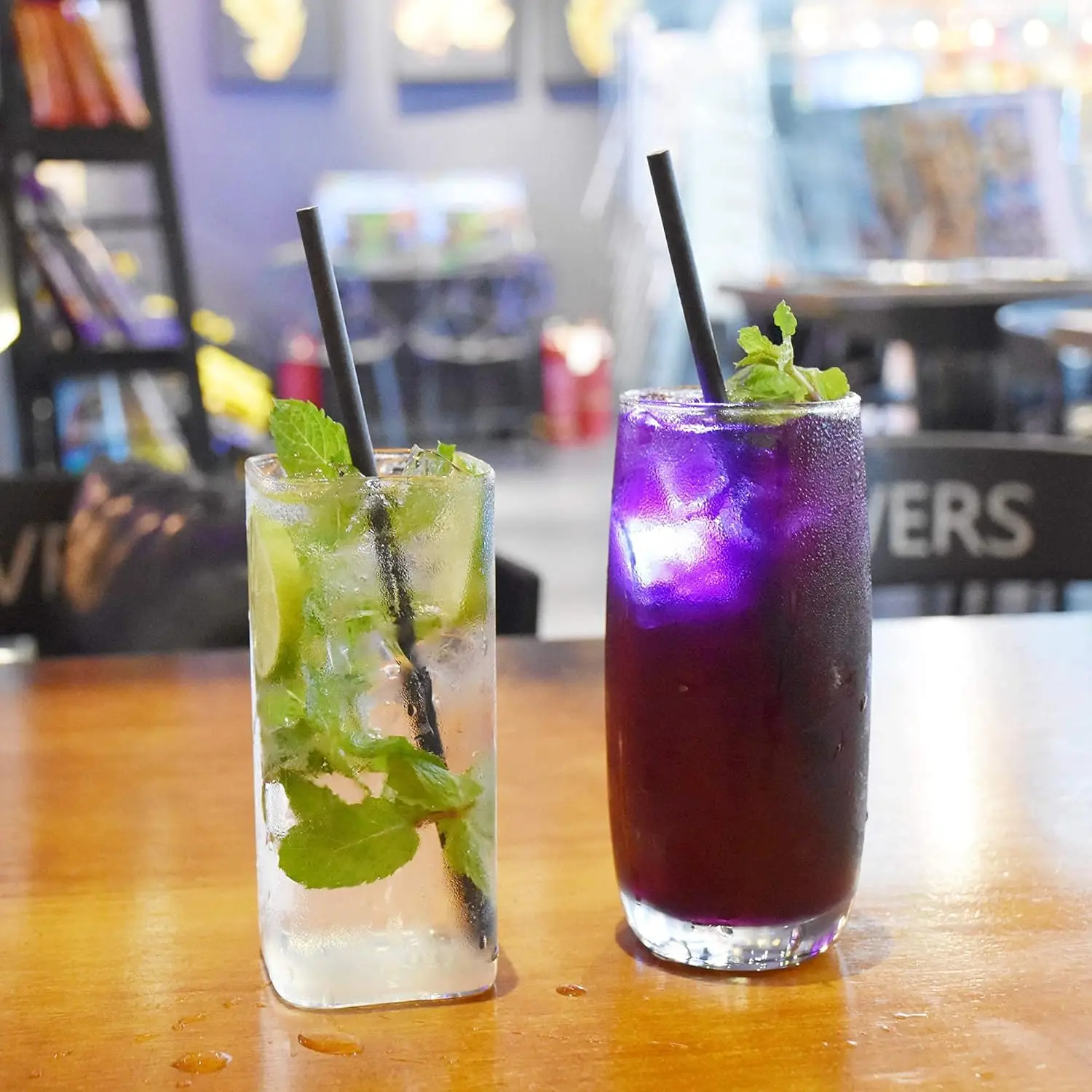 [100pcs] 197mm*6mm Extra Durable Paper Straws Biodegradable- Premium Toxin Free Paper Straws Bulk- Drinking for Juices