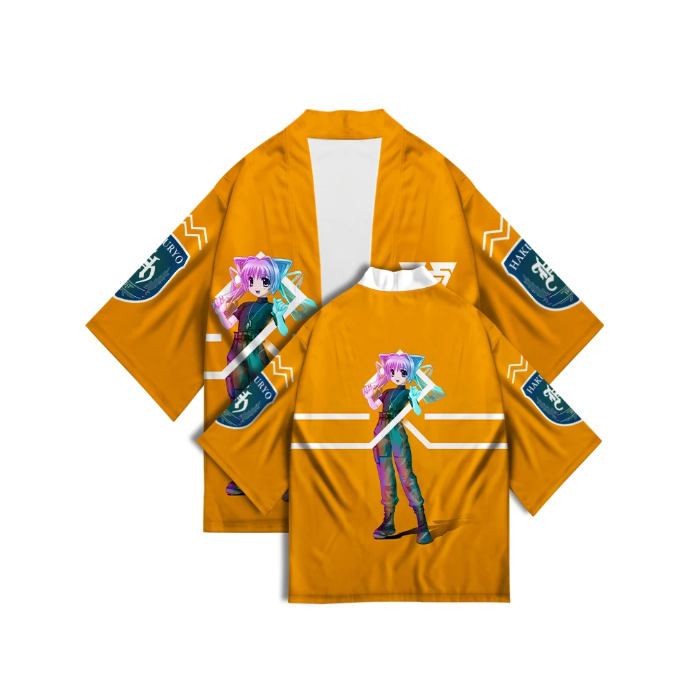 Muv-Luv Alternative Season 2 Anime Printed Cardigan Kimono Bathrobes Short Sleeve Tops Fitness Sportswear Homewear harajuku cardigan ichigo kurozaki kimono 3d printed cape family robe unisex anime top cosplay costume gift