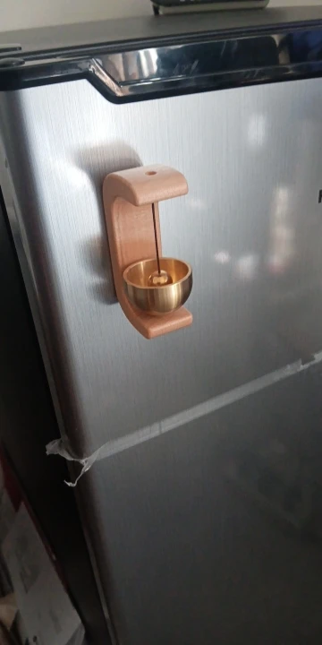 Magnetic Walnut Wood Doorbell with Wind Chimes photo review