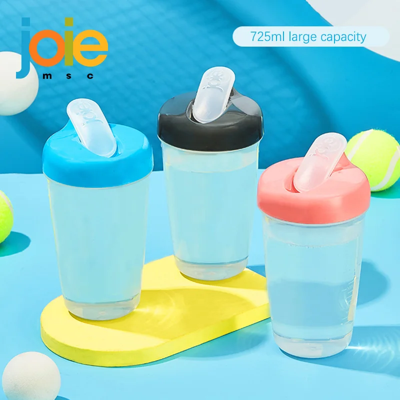 Joie Plastic Water Bottle Folding Straw Portable Protein Powder Shaker  Bottle Tea Coffee Cup Kids Juice Water Cup for School - AliExpress