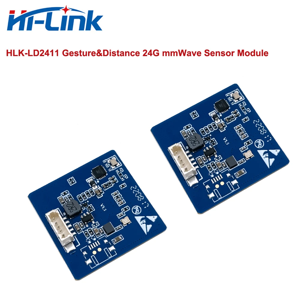 Free Ship New HLK-LD2411 Hi-Link 24G Gesture Recognition Radar Sensor Motion Module for Intelligent Toilet new paj7620u2 various gesture recognition sensor module built in 9 gesture iic interface intelligent recognition for arduino