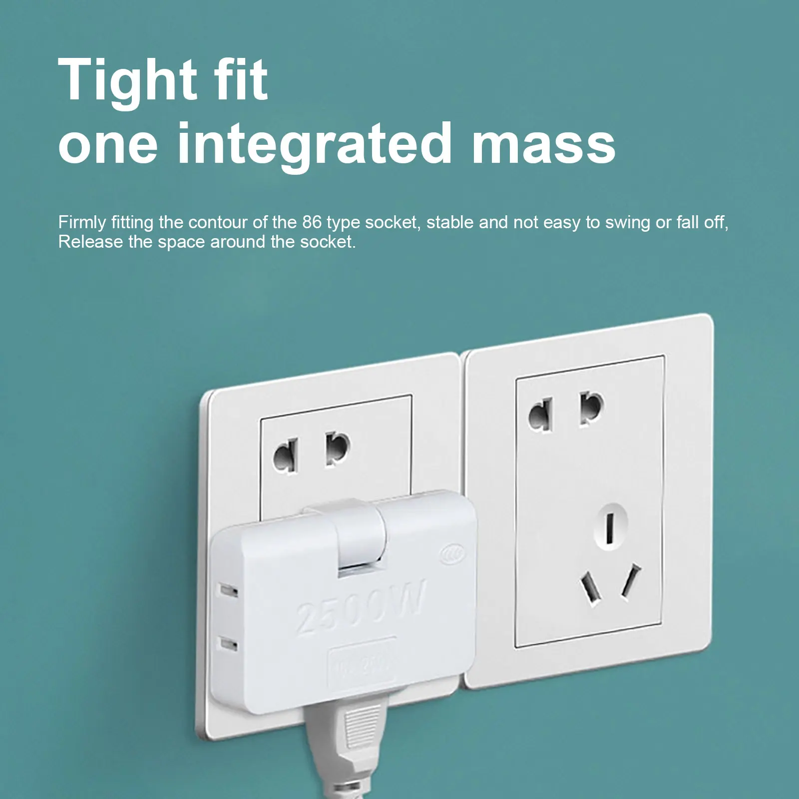 3 in 1 US Extension Plug Convenient Easy to Carry Daily Household Use Multi-Plug Mini Slim Wireless Outlet Adapter Sockets