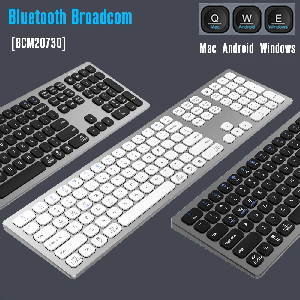 UltrathinAluminumAlloyDualpassBluetoothKeyboardMACKeyboardIOS