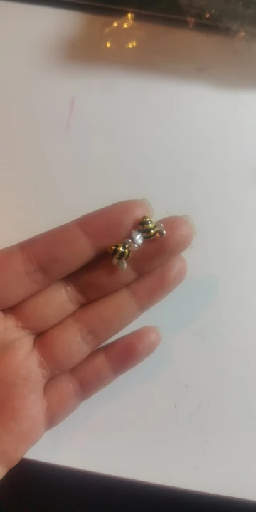 "Bee Inspired" Silver & Gold Bumblebee Earrings