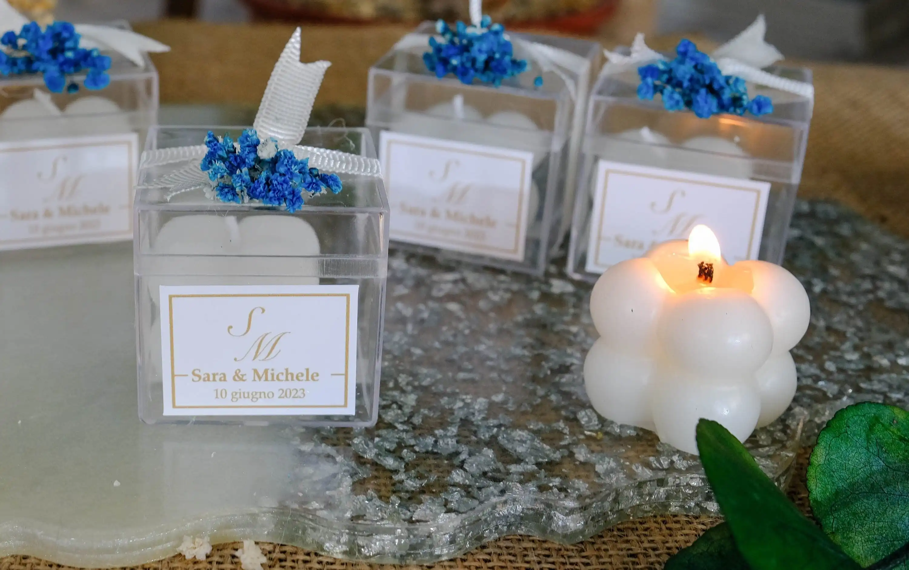 Wedding candle flower gift bag personalized rustic decoration gift marriage christening candle favor for guests 5 Aebbf92cea89c427786564a460e126104p