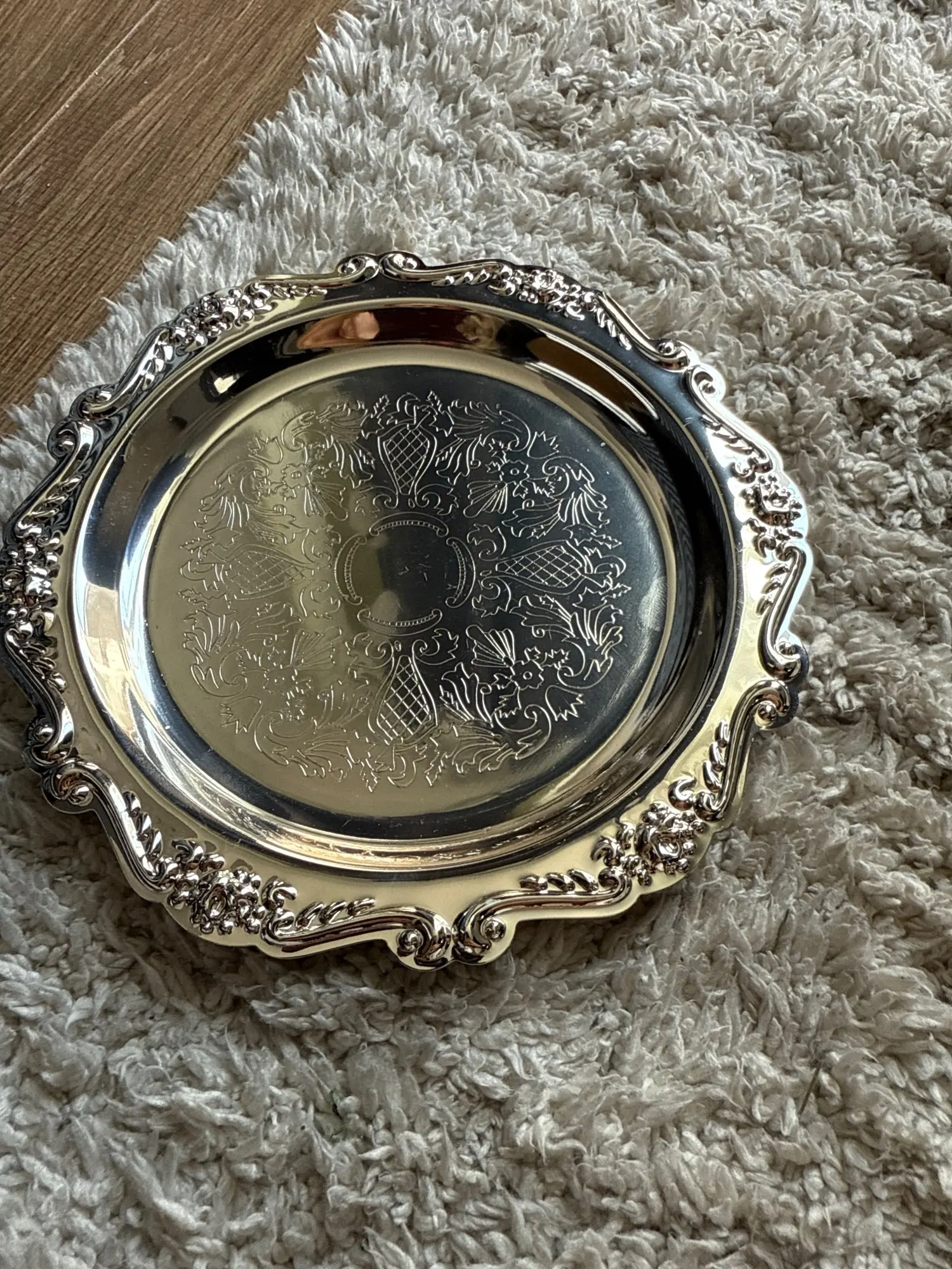 Silver Decorative Tray, customer photo