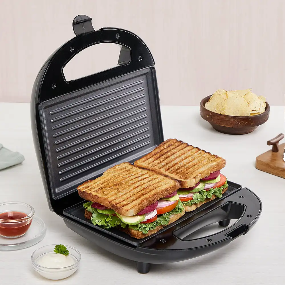 uregelmæssig Frank Worthley Du bliver bedre Sandwich Maker Grill with non-stick inner plates Panini machine, automatic  temperature Control Grill 700W