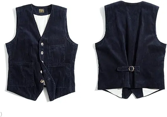 Mens Suit Vest Notched Plaid Wool Herringbone Tweed Waistcoat Casual Formal Business Groomman For Wedding Green/Black/Green/Grey 5