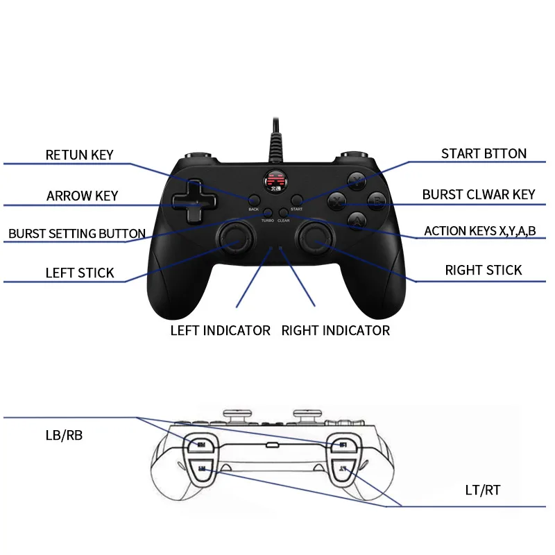 BETOP-    Ʈѷ, PC/XBOX/Box TV/PS3/PC 360 ,  ڽ   USB ̽ƽ  е