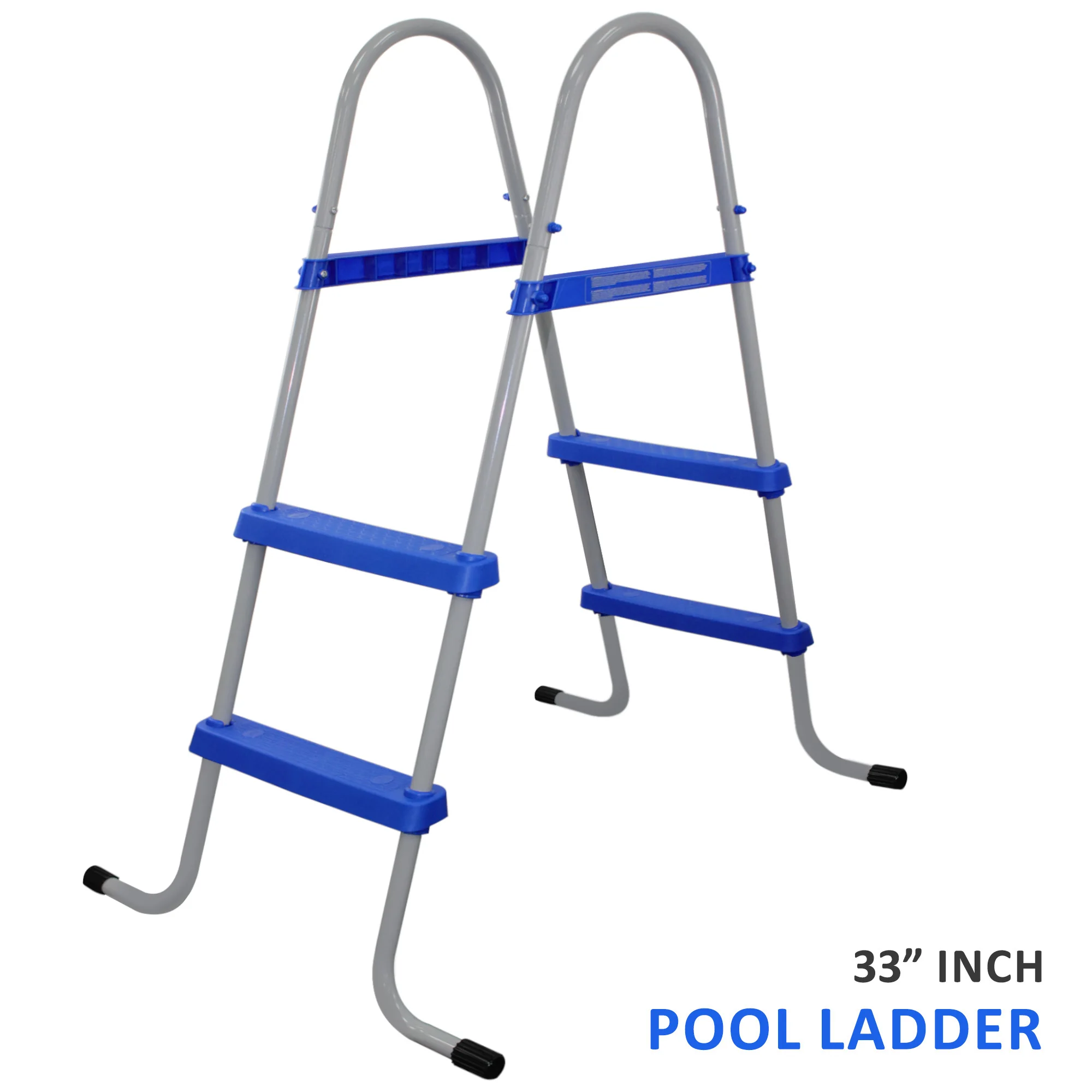 33 inch Pool Step Ladder Double Sided Above Ground Metal Frame Swimming Pool Ladder