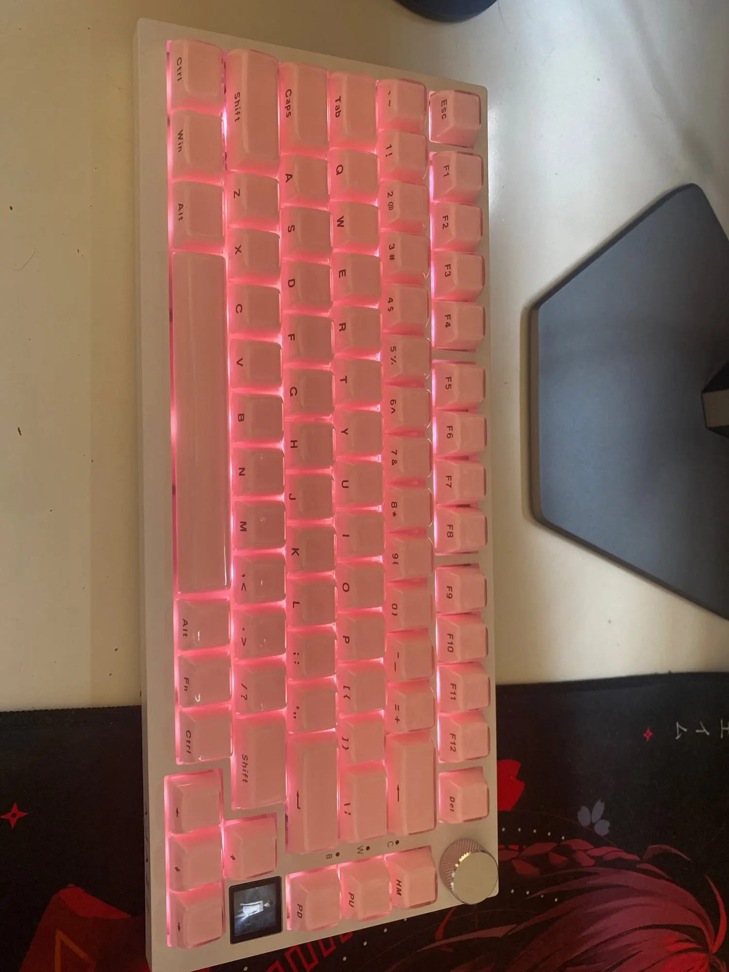 Ajazz AK820/AK820Pro Teclado mecánico para juegos Bluetooth 5,1/teclado personalizado inalámbrico/con cable C con perilla junta de intercambio en caliente photo review