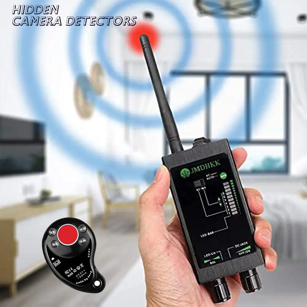 JMDHKK Hidden Camera Detectors RF Detector,GPS/Spy Camera Finder-Anti Spy,  Anti Tracking, Anti Listening Device Ideal for Office, Rentals, Bathroom