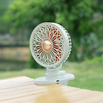 소싱 썬플라워 저소음 무선 집게형 클립 미니 탁상용 선풍기