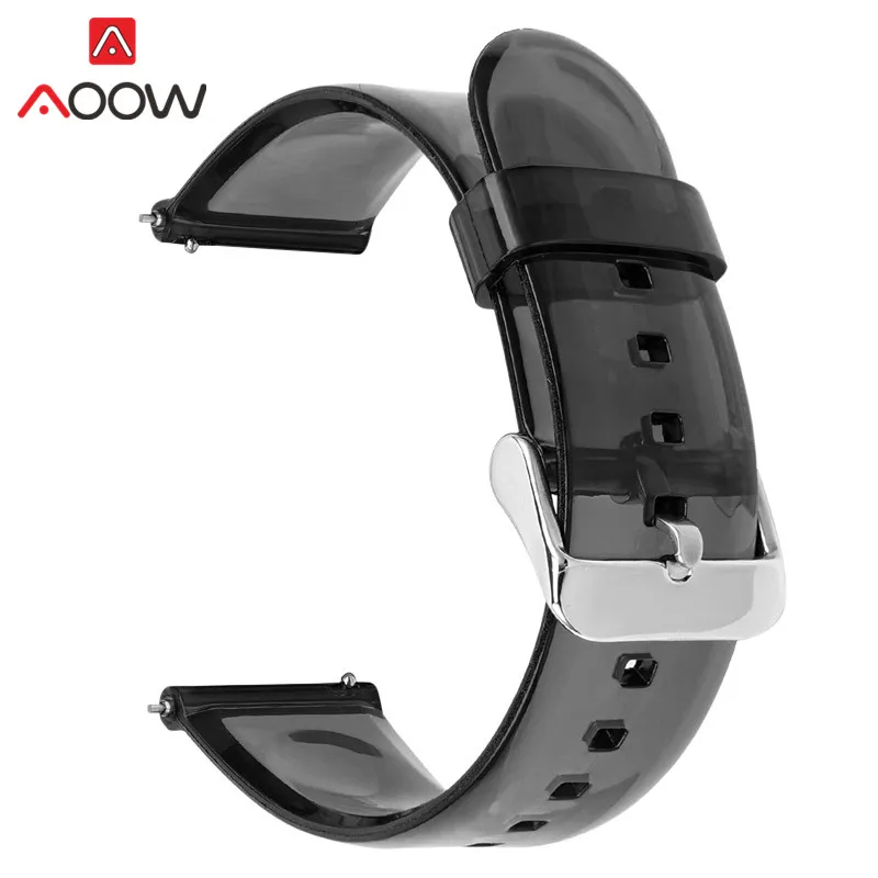 Transparent Sport Waterproof Quick Release Watch Strap with Stainless Steel Buckle
