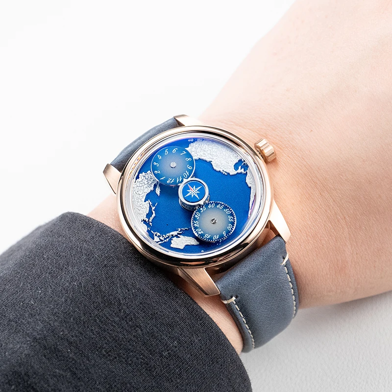 OBLVLO Orologio Meccanico Automatico di Alta Gamma con Data