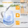 Electric Tea Kettle - CACHOO 1.7L Borosilicate Glass Electric Kettle with LED Indicator, Fast Boiling Hot Water Boiler 5