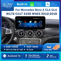 Автомобильный радиоприемник Android 14, Carplay Android Auto для Mercedes Benz A CLA GLA W176 C117 X156 W463, автомобильные интеллектуальные системы, WIFI, GPS Navi