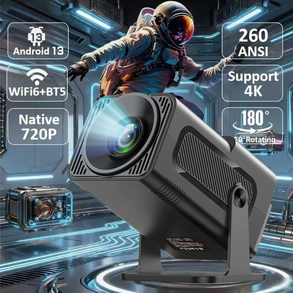 2025 nuevo proyector HY320MINI Android 13 260ANSI 4K nativo 1080P Dual Wifi6 BT5.2 cine proyector portátil al aire libre actualizado HY300
