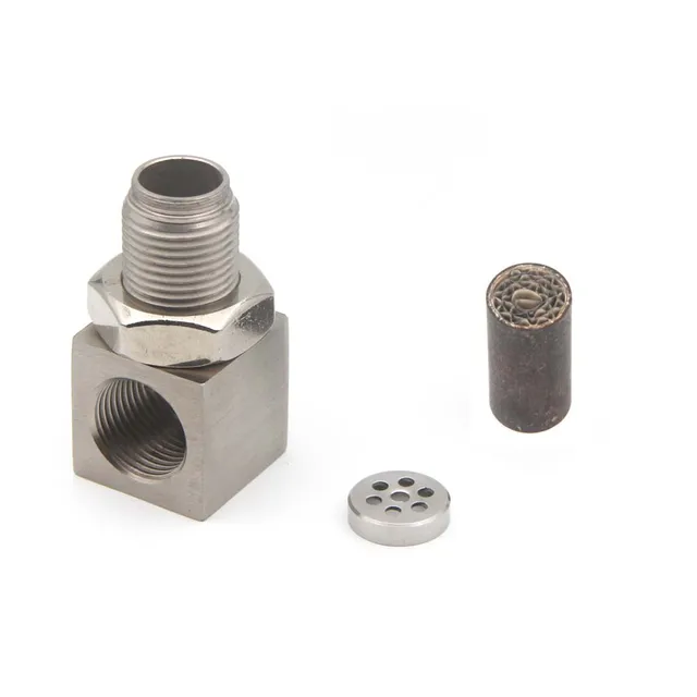 Mini Catalytic Converter 90 Degree Exhaust Pipe O2 Sensor Spacer