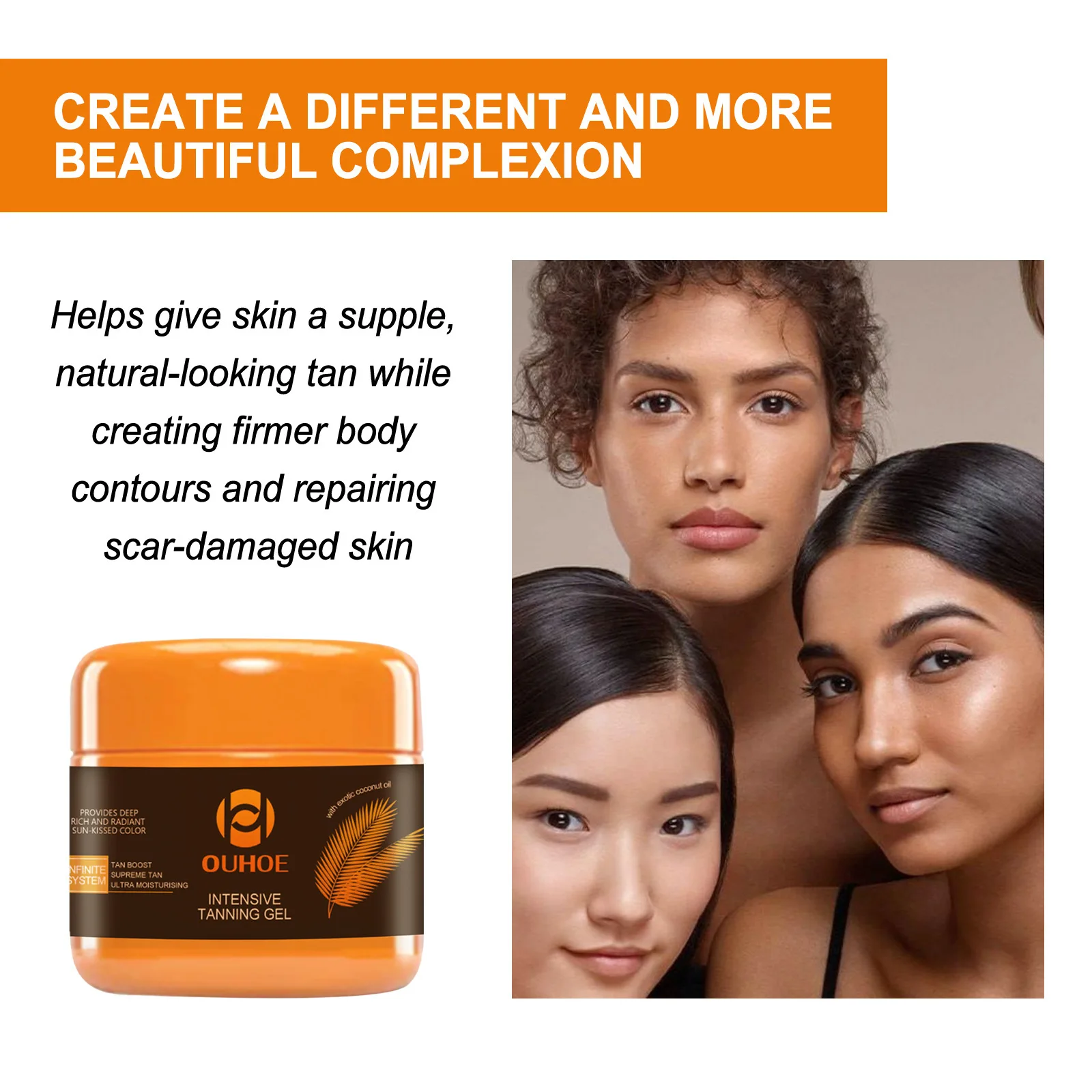 Sunbed Tanning Accelerator Gel Solarium Bronzing Summer Bronzer Cream Nourishing Sunburn Repair Fake Tan Sunless Self Tanner Gel
