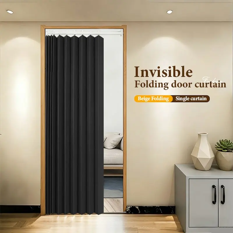 Elegant Folding Privacy Screen with Soft Draped Fabric