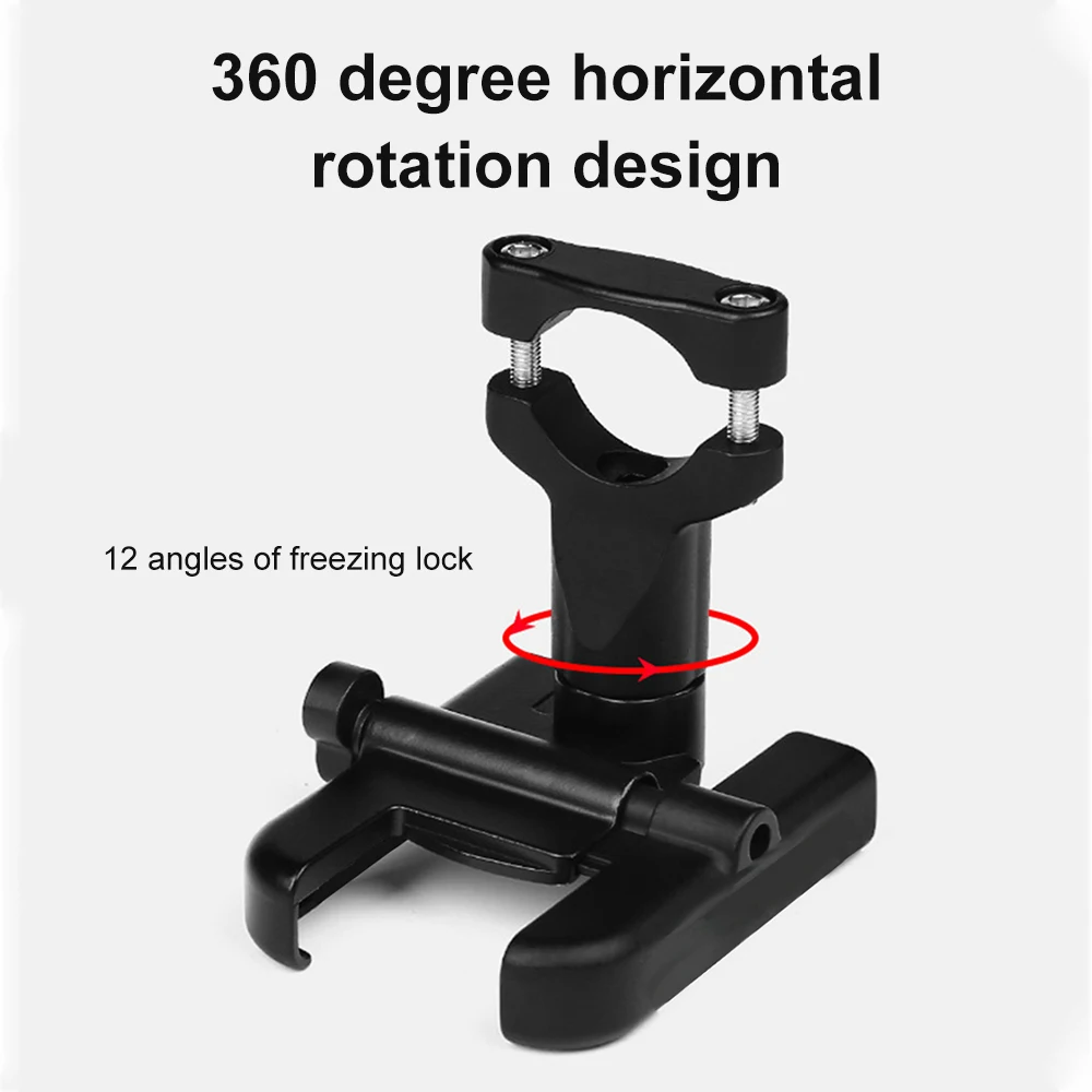 Bicycle Phone Holder 360 Rotatable Aluminum Non-slip GPS Bracket Adjustable MTB Bike Motorcycle Handlebar Phone Mount Stand
