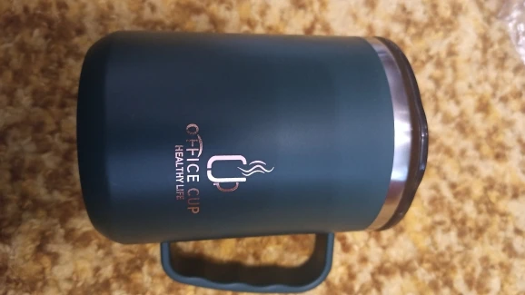 500ml/17oz 304 Stainless Steel Water Bottle Double Layers Coffee Mug Milk Cup With Plastic Lid And Handle photo review