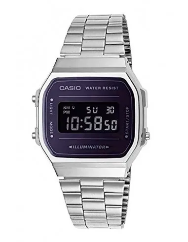 Casio Vintage A168Wem-1Ef Alarm Watch-Led Light-Steel Strap