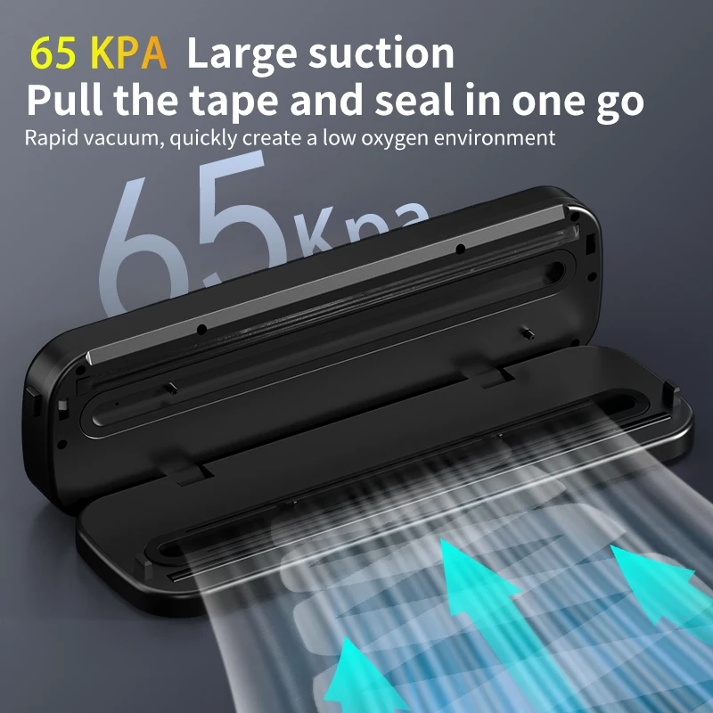 SZUK Vacuum Sealer Rechargeable Wireless, Kitchen Food Storage Seal Touch Button Dry Wet Food Sealing Vacuum Packaging Machine - Image 3