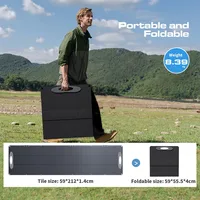 Panneau solaire portable pliable Vdl Power 200W 20V à cellules monocristallines, support réglable, efficacité de conversion de 23,5%, étanche IP67, interface MC-4, chargeur solaire pour alimentation hors réseau, camping en plein air, camping-car, bateau. 4