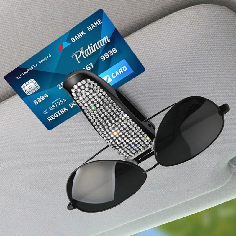 Colorful Car Eyeglass Holder Glasses Storage Clip For Audi Bmw Auto Interior Organize Accessories Car Sunglasses Holder