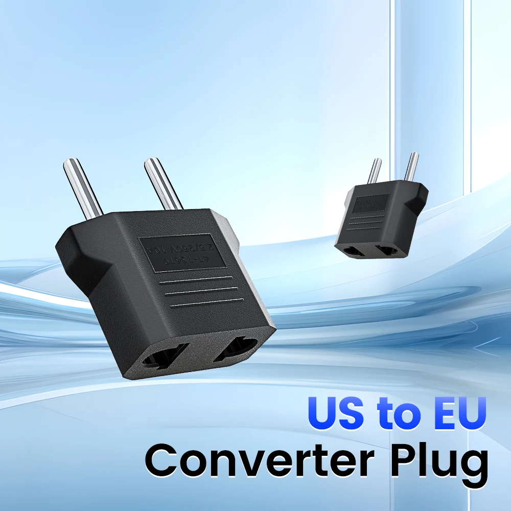 3/5/10/Pcs EU European Electrical Plug US USA To EU Korea Plug Socket Travel Converter Adapter Electrical AC Outlet Adaptor