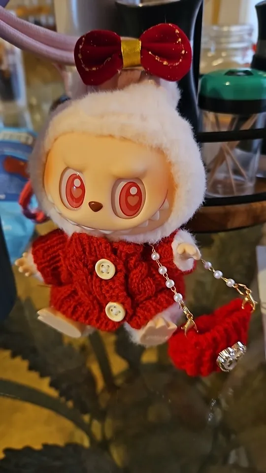 Labubu V1/V2 Doll Clothes: 15/17CM Macaron-Themed Outfit Set with Hair Accessories photo review