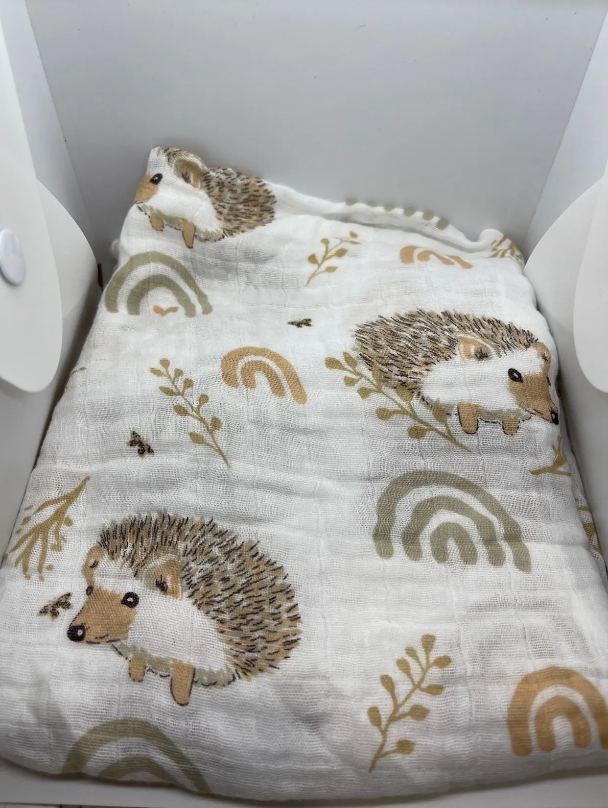 100% Cotton 120*110cm 2 Layers Newborn Baby Bath Towel Wrap Muslin Swaddle Blankets photo review