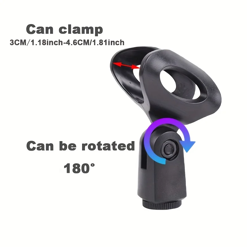 마이크 4클램프 수평 바 세트, 고정형 마이크 거리 클램프, 조절 가능한 마이크 헤드 연장 장치(플로어 스탠드 제외)