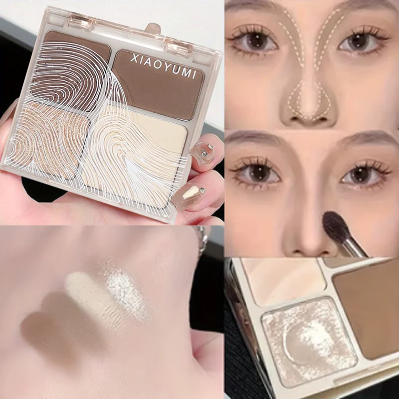 Natural Stereoscopic Face Powder Palette Matte Bronzer Contour Shading Multifunctional Highlighter Cosmetic Blush gift