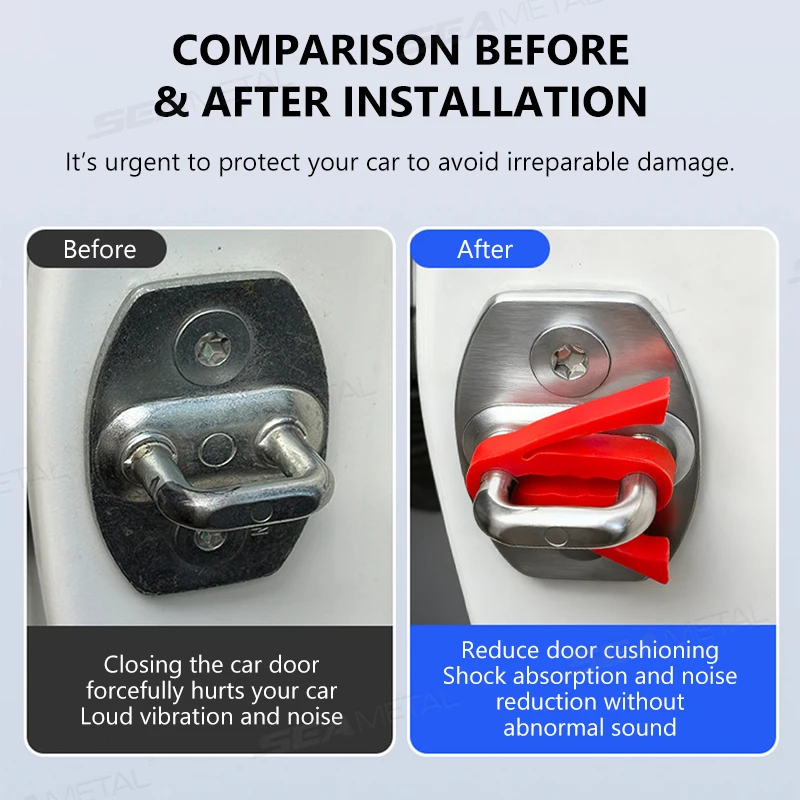SEAMETAL Enhanced Soundproof Silicone Car Door Cushion Pad