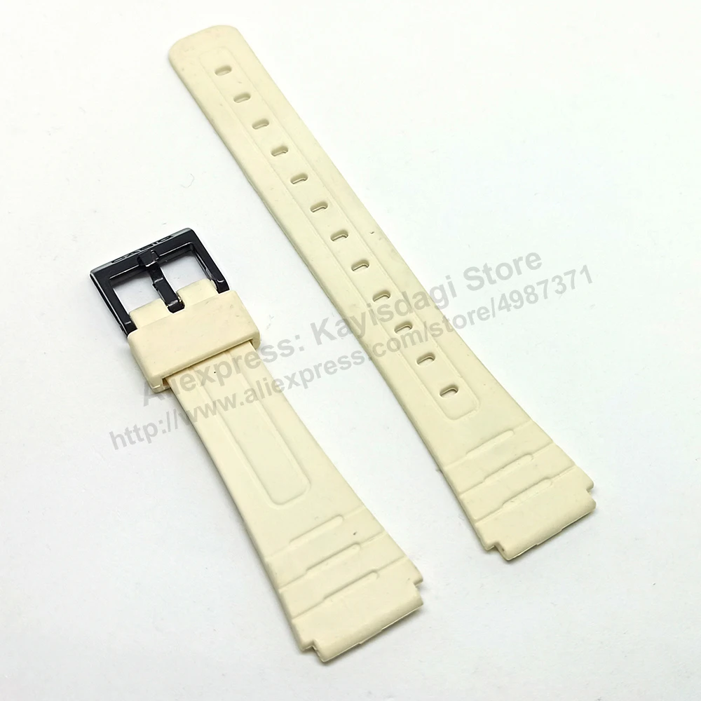 Cinturino/Cinturino Di Ricambio In Gomma Bianca Da 18Mm Compatibile Casio F-91W , F-91Wg , F-91Wm , F-93W , F-94Wa