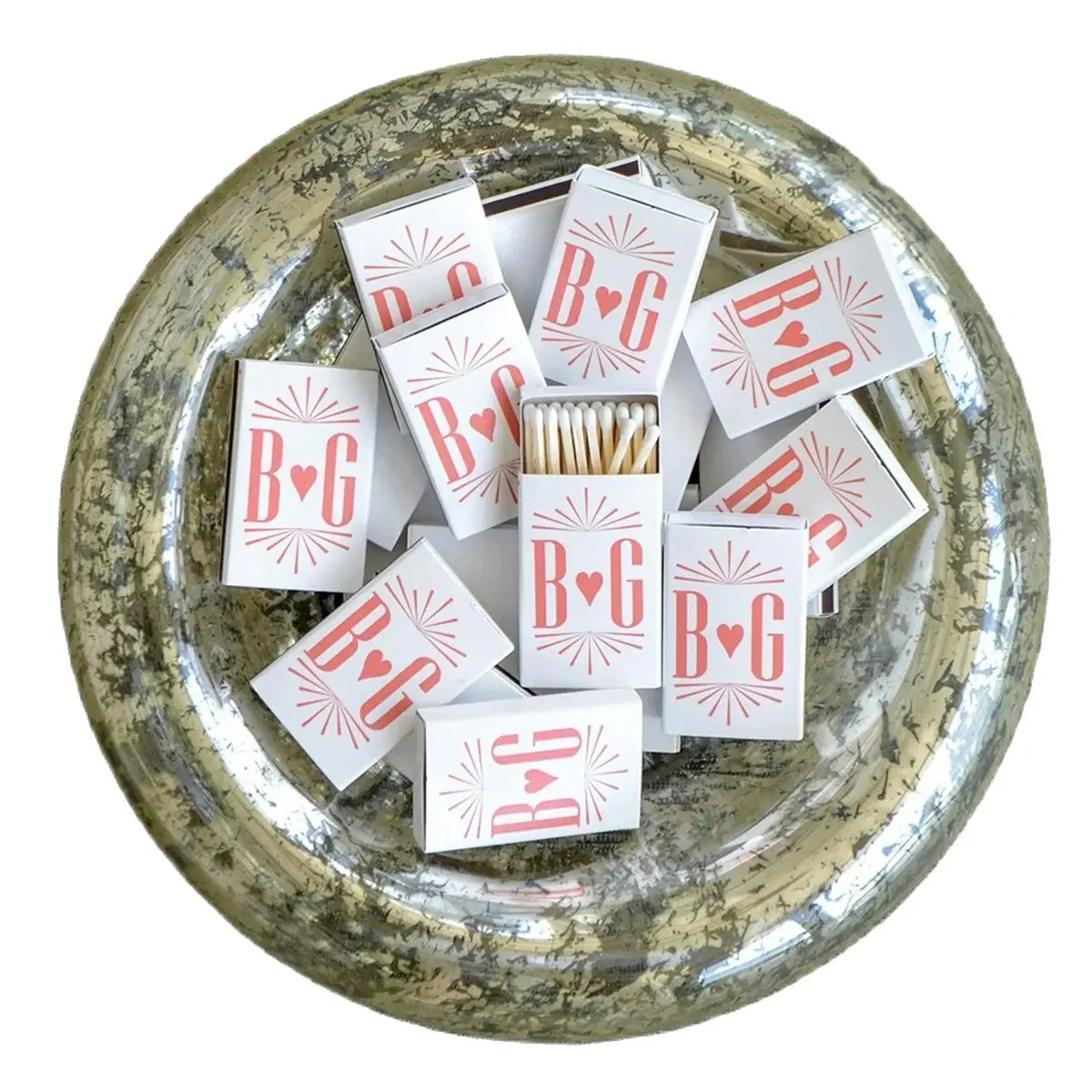 

Contemporary Monogram Matches, Personalized Heart Monogram Matchbooks, Wedding Favor Matches, Printed Matches, Engagement Party