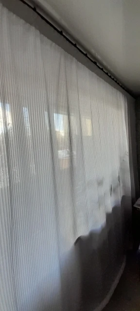 Striped Vertical Privacy Sheer Tulle for Windows Transparent Chiffon White Tulle Blinds Style Curtains photo review