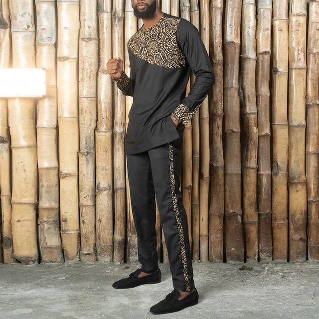 Tejiri Patchwork Long-Sleeve Shirt And Trouser - Image 2