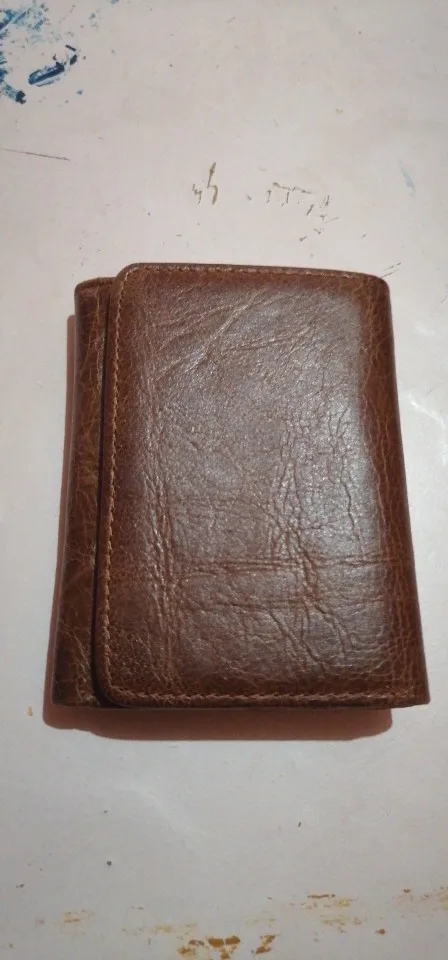 RFID Wallet Antitheft Scanning Leather Hasp Leisure Men's Slim Mini Case Credit Card Trifold Purse