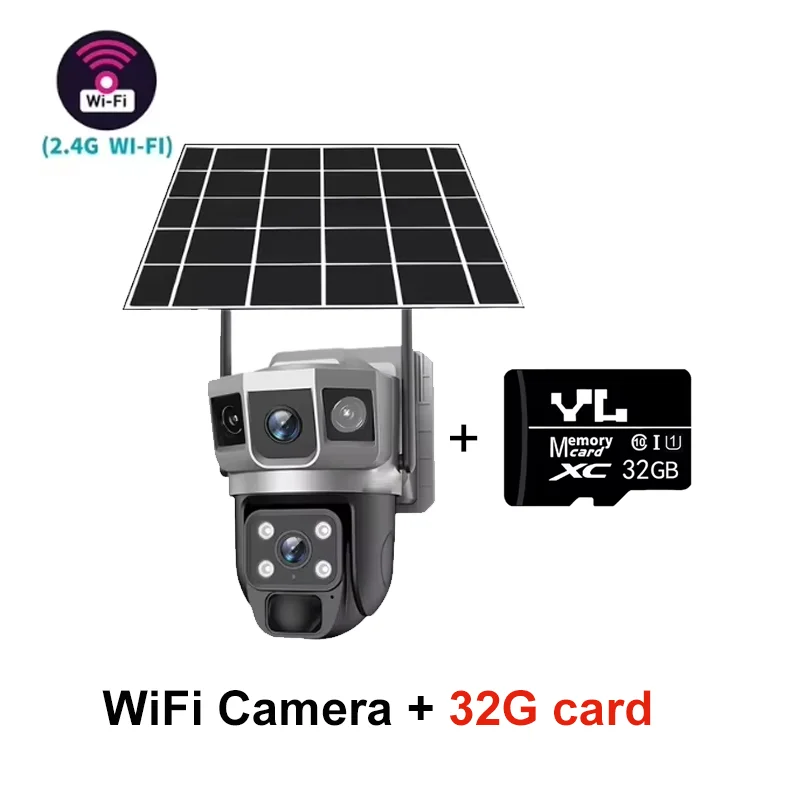 كاميرا V380 Pro ذات العدسة المزدوجة، تدعم شبكات 4G...