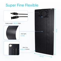 Panneau solaire monocristallin flexible 110W, module PV pliable étanche 12V, chargeur solaire léger pour camping-car, bateau, camping, alimentation hors réseau 2