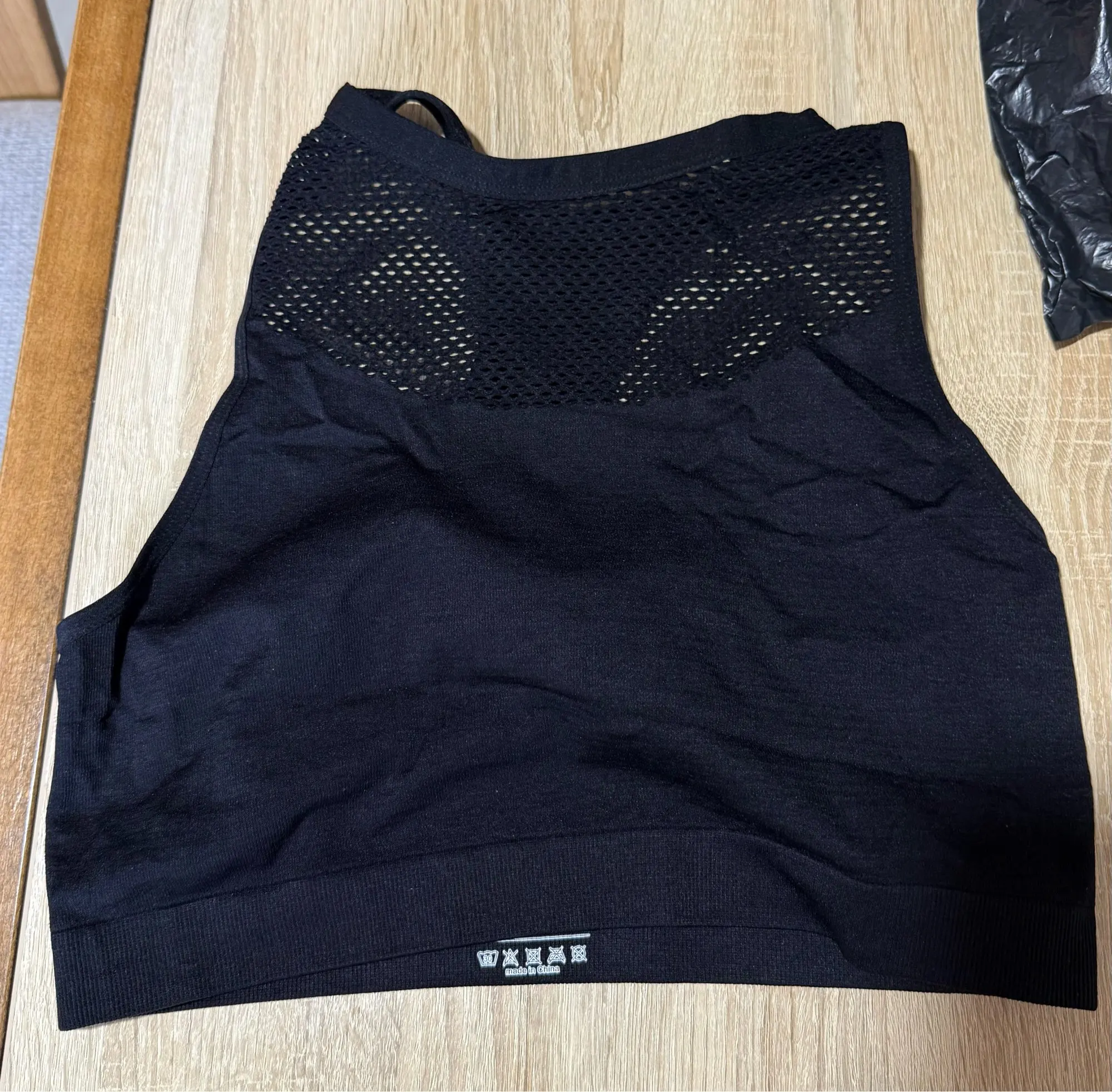 Women's Fishnet Hollow Out Crop Top - Off Shoulder Sports Tank photo review