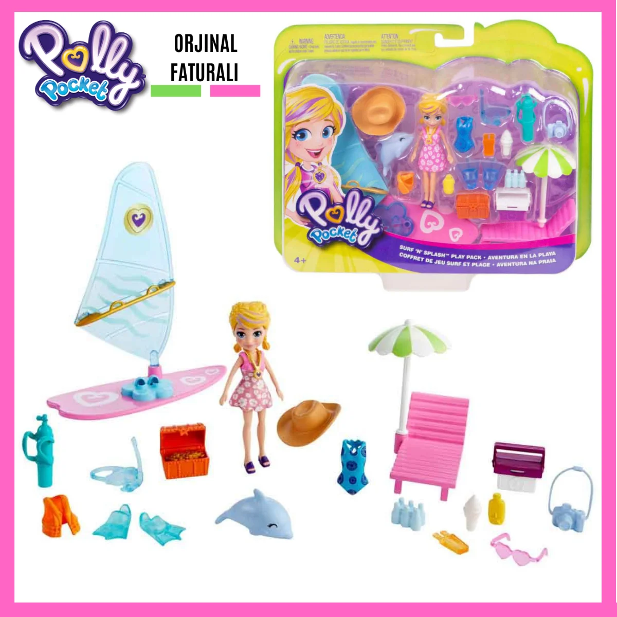 Juego de ropa y muñeca de bolsillo Polly, accesorios de mar, Surf,  herramientas, gran regalo de cumpleaños, juguetes, regalos para  niños|Figuras de acción| - AliExpress