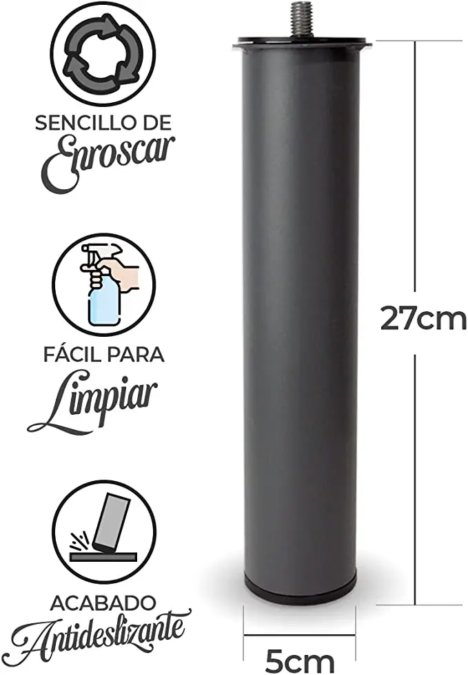 Juego de 4 patas de somier 35 cm (17207)