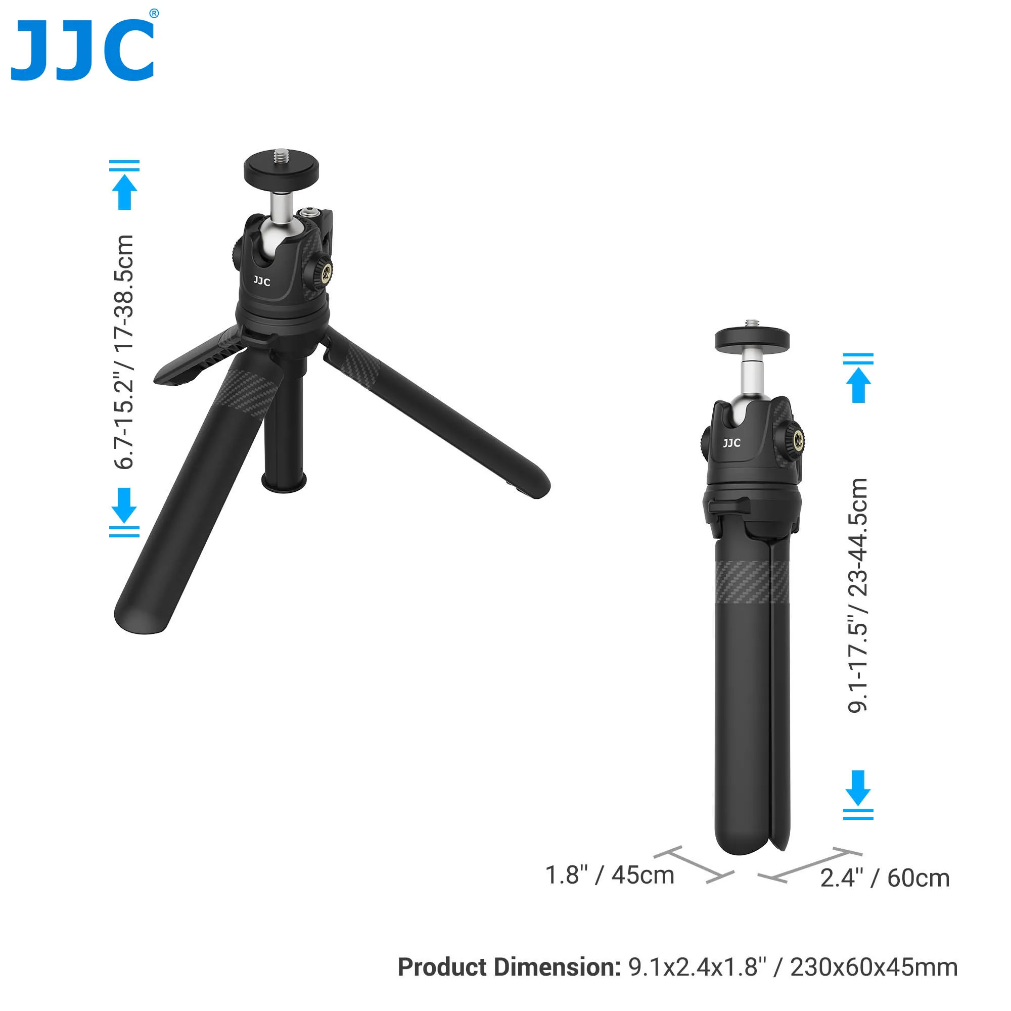 JJC Magnetic Phone Clip And Extendable Tripod phone Grip Handle Holder with Detachable Remote Shutter for iPhone 15 14 13 Video selfie stick tripod cell phone selfie stick smartphone selfie stick
