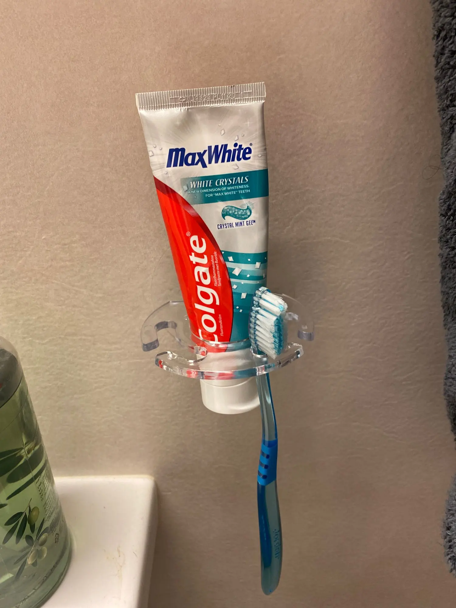 Toothbrush Hanger with Toothpaste Dispenser photo review