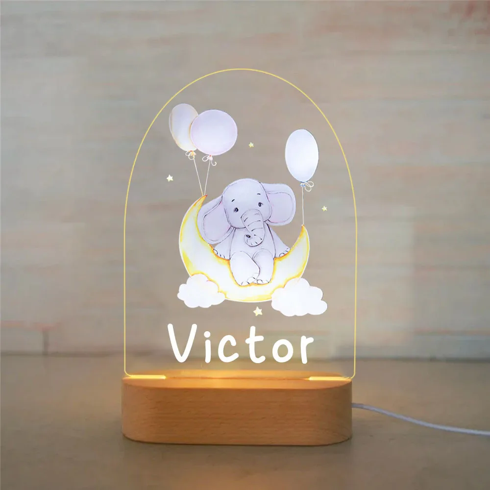 Lampada Notte Bambini - Idea Regalo Nascita Bimba Personalizzato